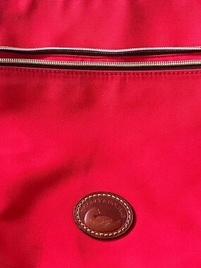 Dooney & Bourke Red Crossbody Bag with Leather Logo Patch